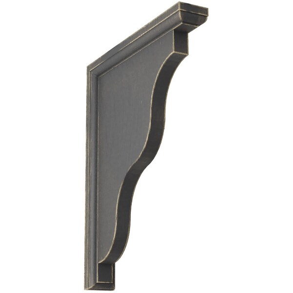Ekena Millwork 1 1/2"W x 9"D x 11"H Hamilton Traditional Wood Vintage Decor Bracket, Black BKTWD01X09X11HABL - main